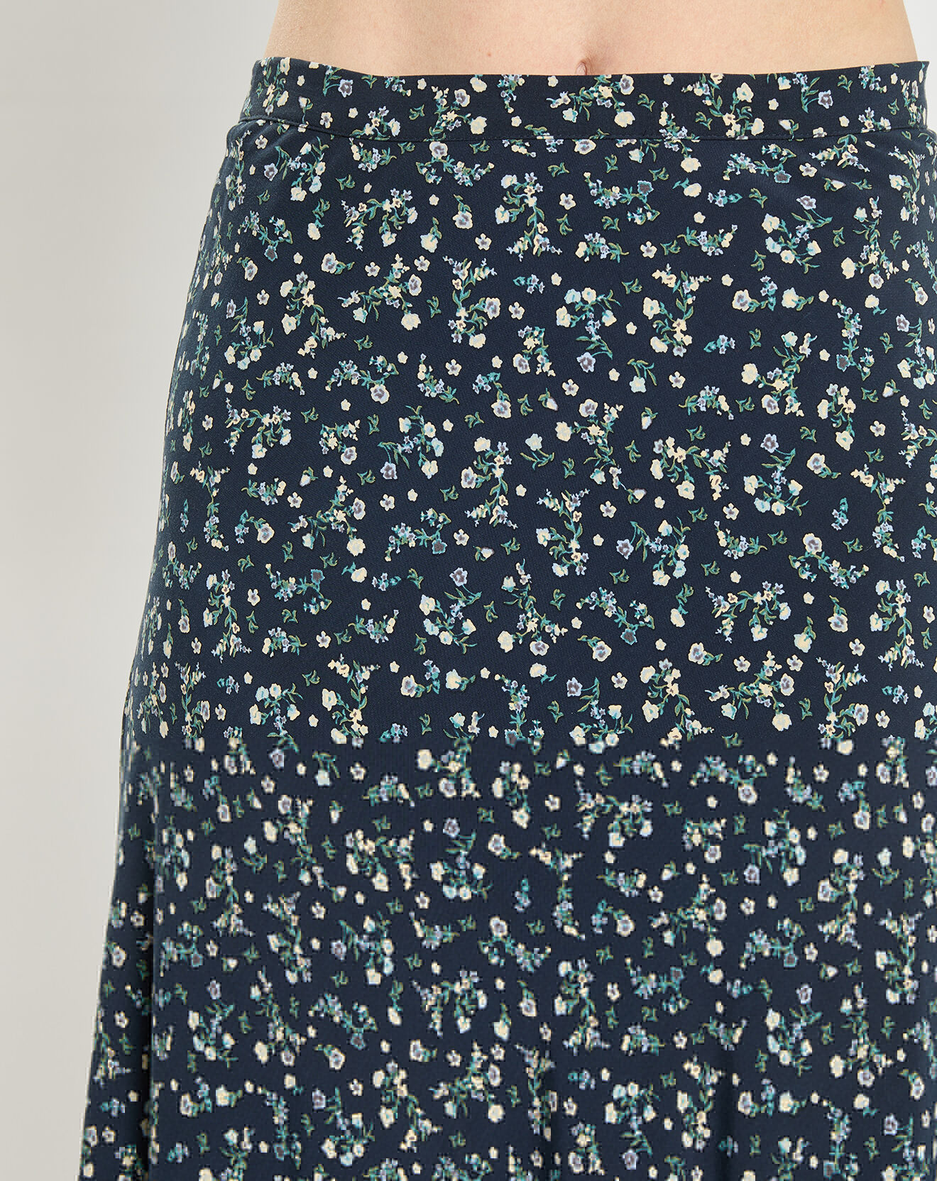 Tommy Hilfiger Jupe midi fluide à fleurs bleu marine