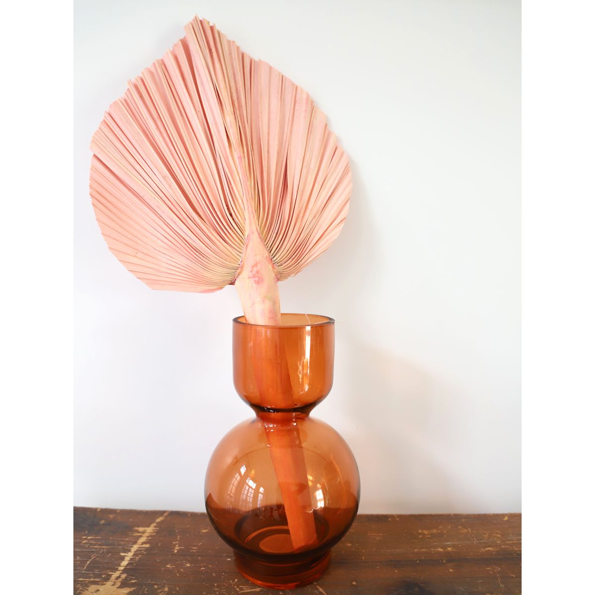 Feuille de palme rose 20-25 cm Atelier jasmin