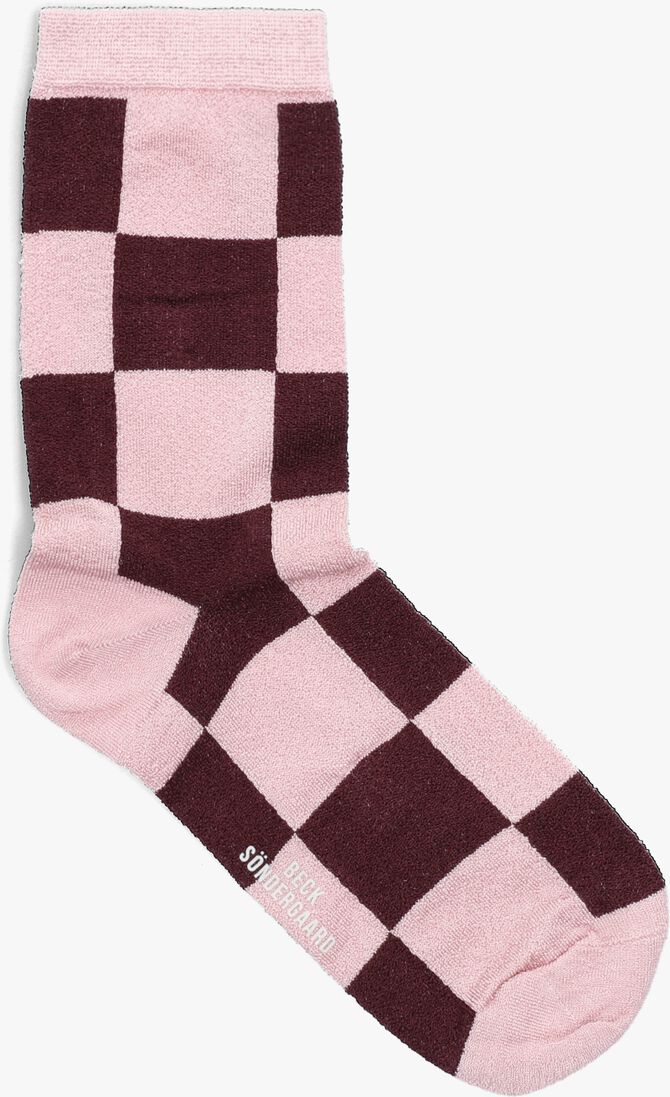 BECKSONDERGAARD roze becksondergaard sokken petula check sock