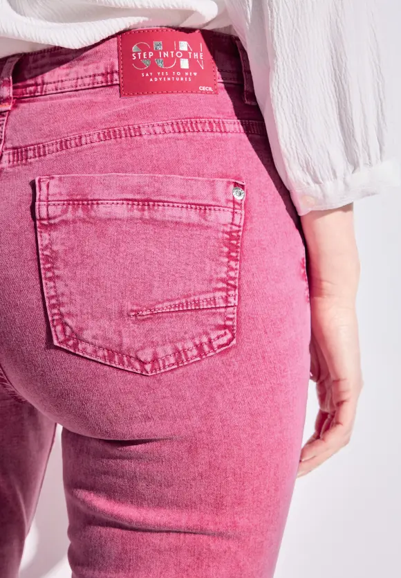 Slim Fit Color Jeans - pink sorbet