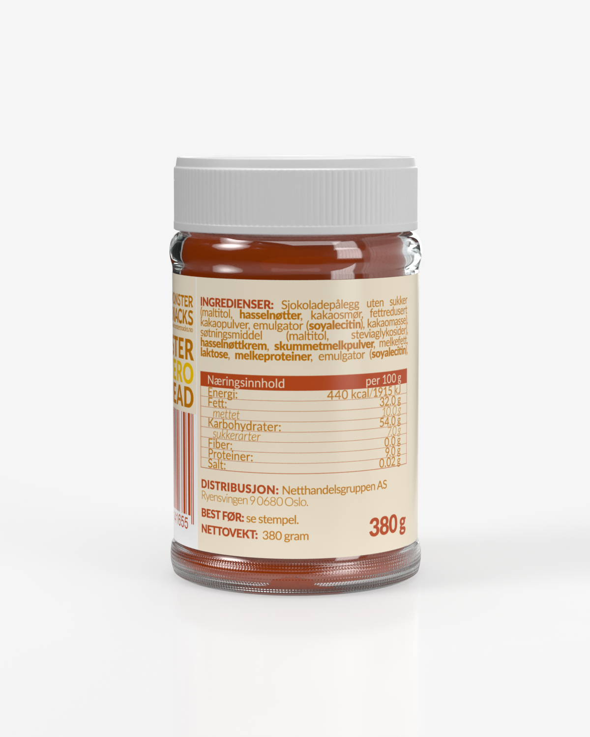 Monster Smooth Sjokoladepålegg 380g