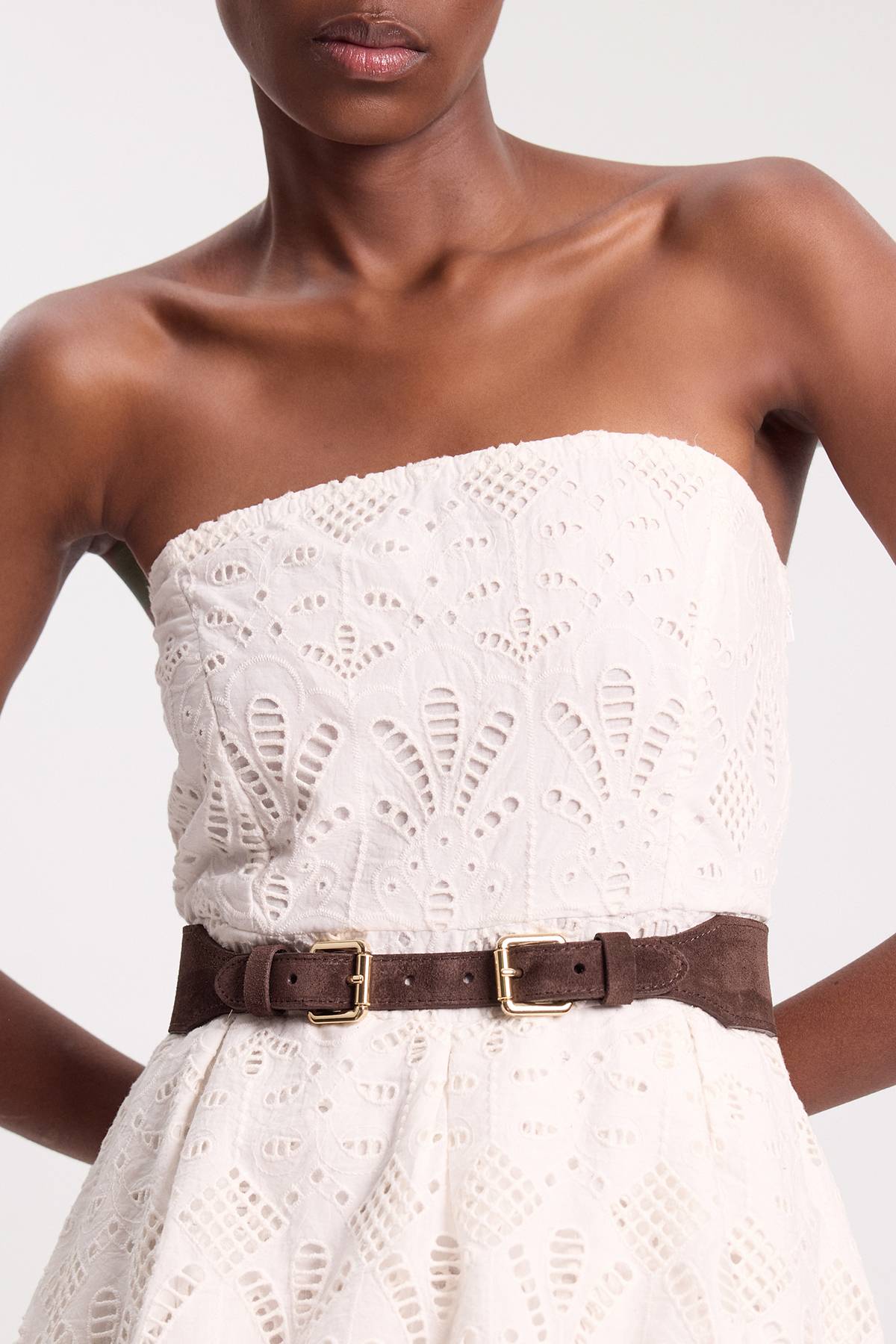 KarenMillen Ceinture En Daim À Double Boucle