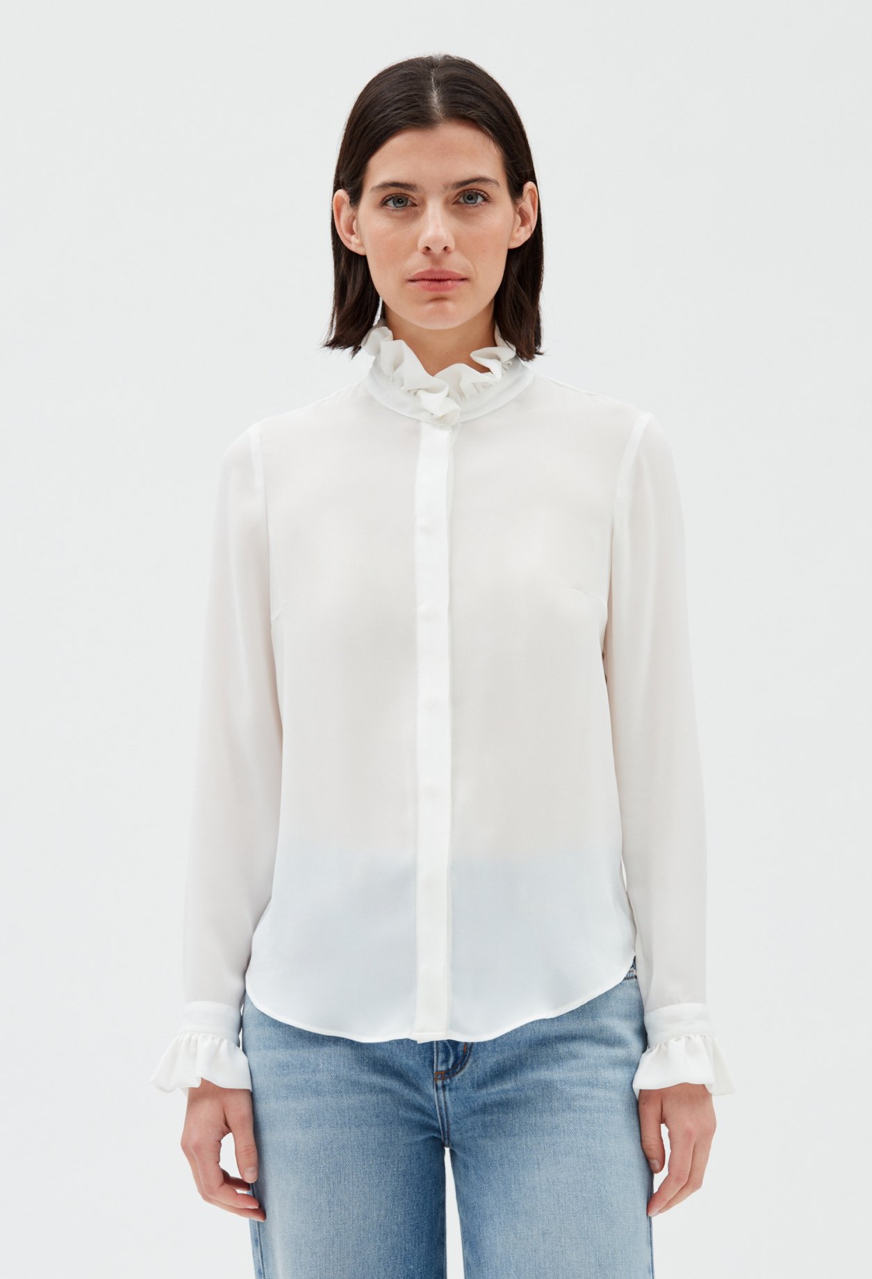 Chemise col victorien ecrue