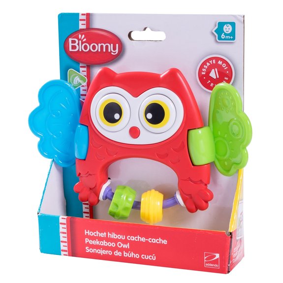 Hochet hibou cache-cache