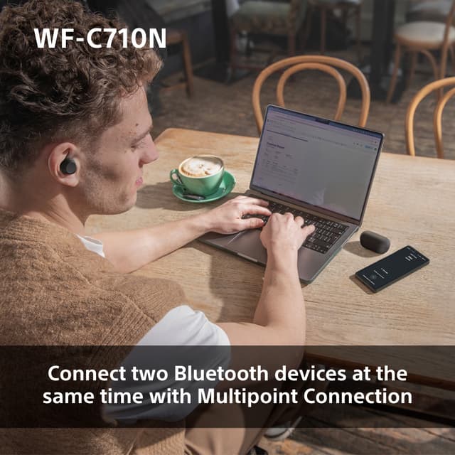 Sony WF-C710N true wireless in-ear høretelefoner (hvid)