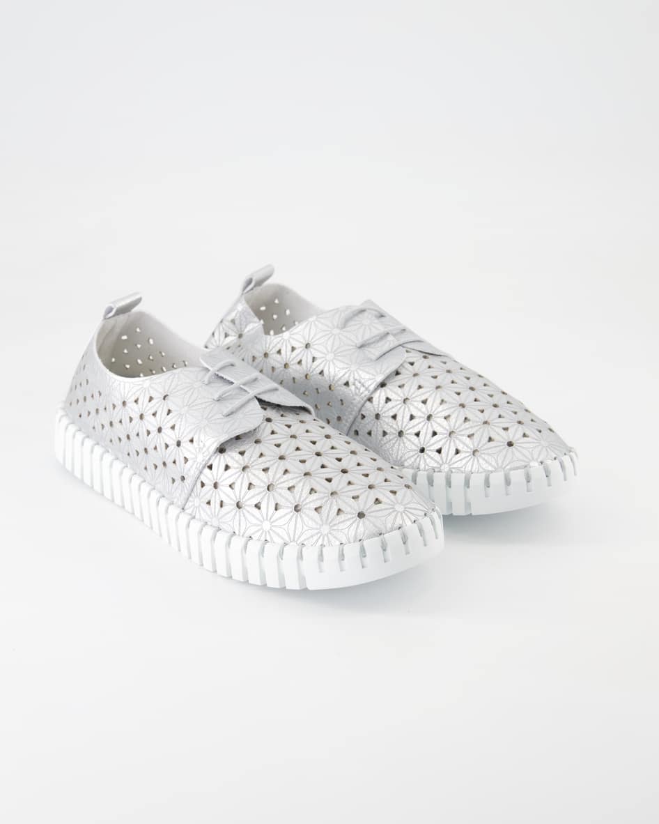 Terry Poppy Sneaker in Silber