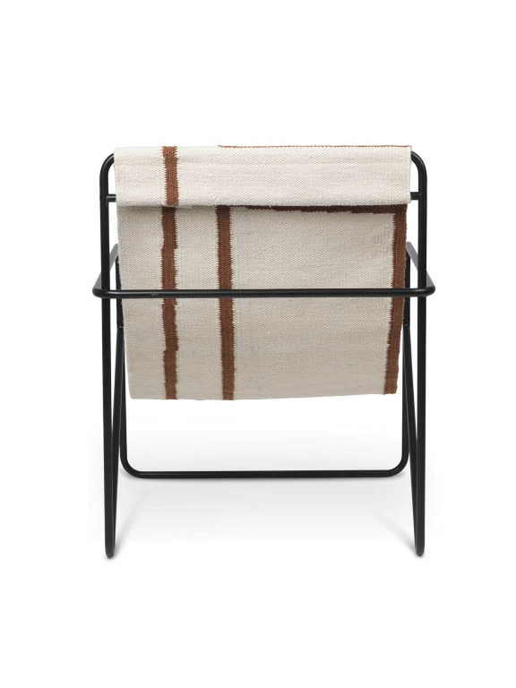 Ferm Living Desert fauteuil zwart onderstel Black/Soil