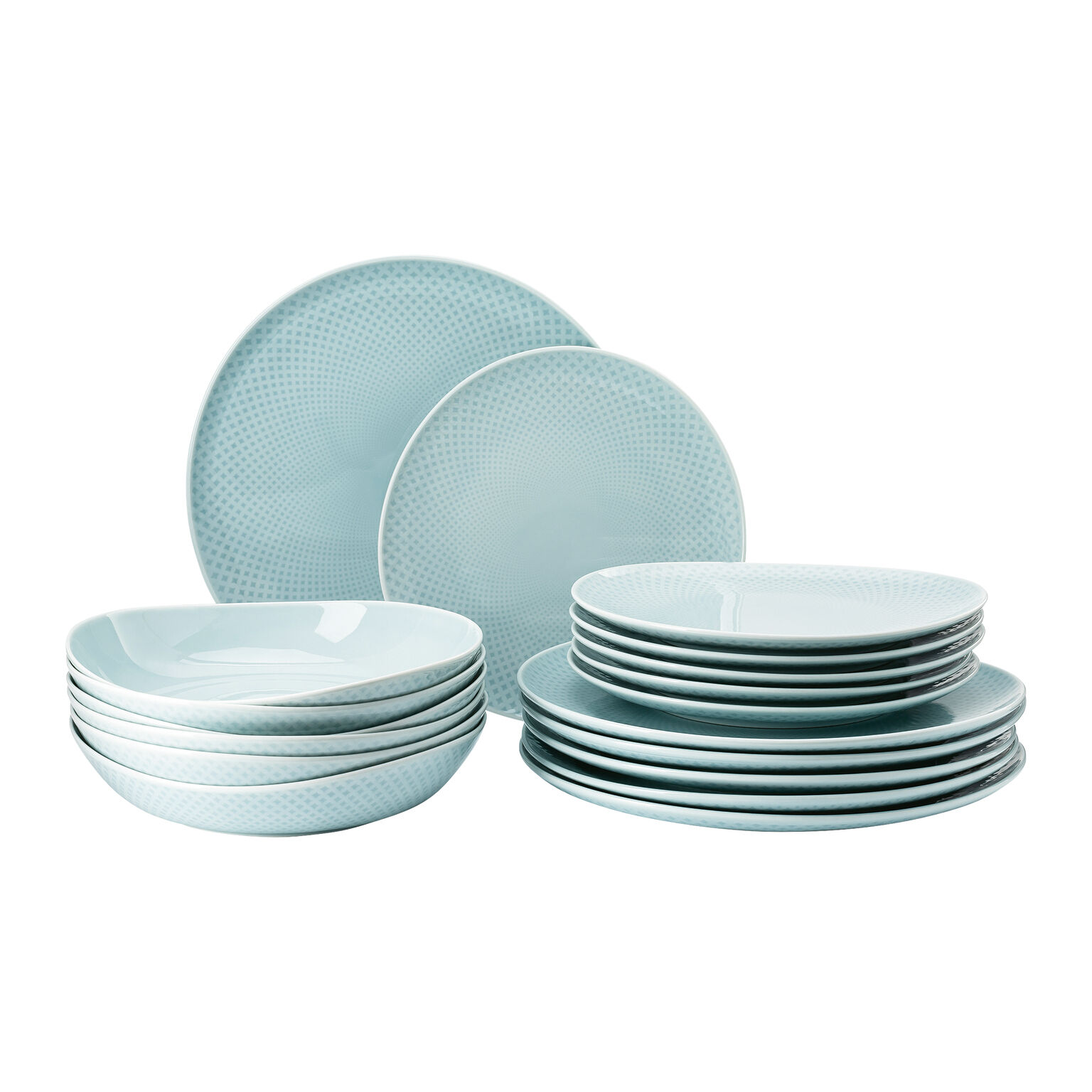 Junto Opal Green Set 18-tlg. mit Tellern