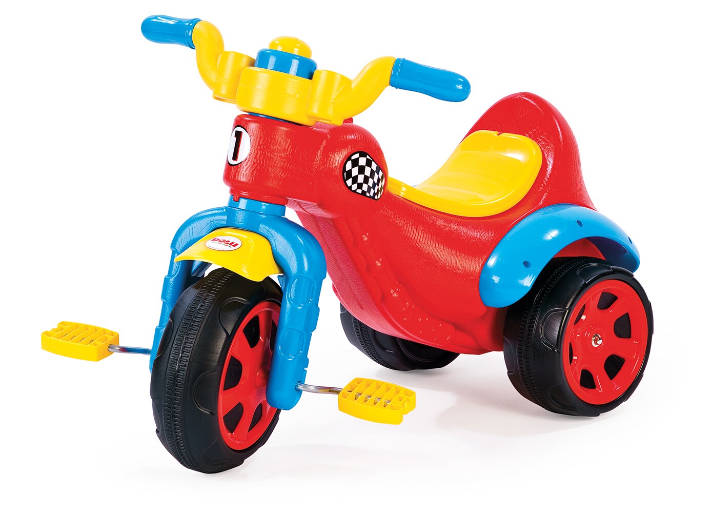 Premium Kinder Dreirad mit Hupe Racer Trike Kunststoff Rot Blau Gelb ab 3 Jahre