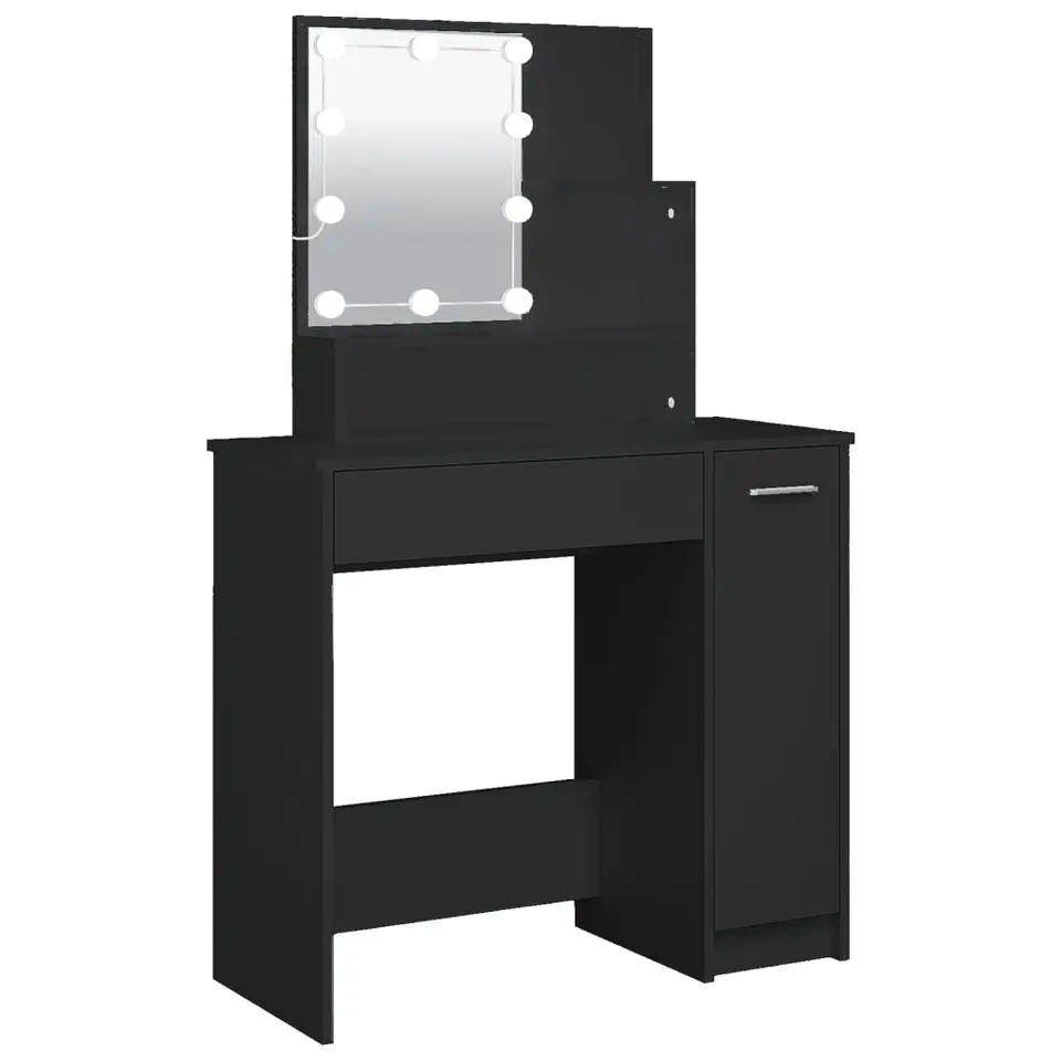 vidaXL - Kaptafel - Zwart - Bewerkt hout