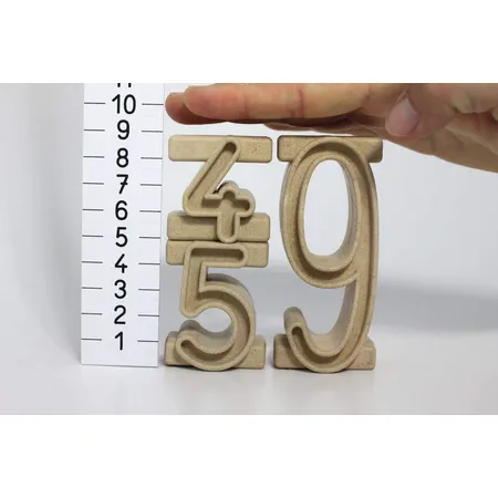 Wissner RE-Wood® 34 Stapelzahlen natur, Montessori Lernspielzeug
