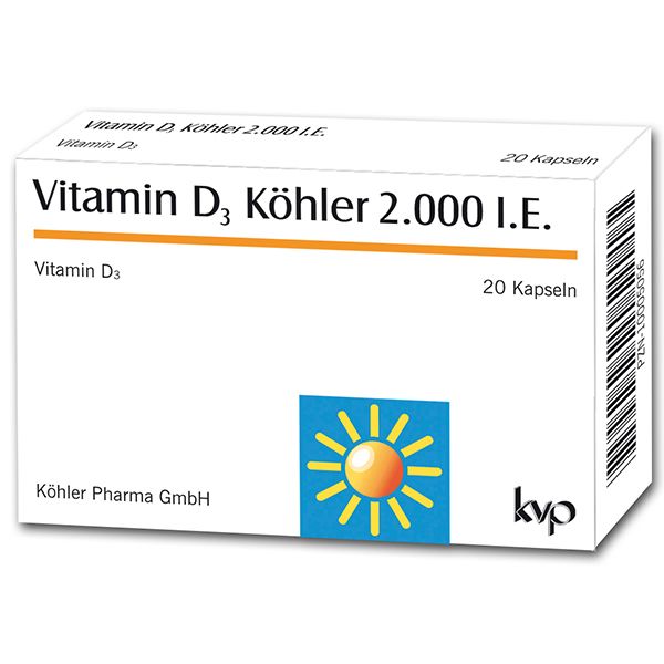 Vitamin D3 Köhler 2000 IE Kapseln