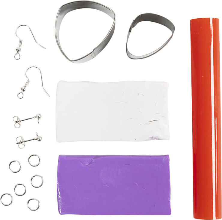 Creativ Company Mini DIY Kit Smykker, Marmorerede øreringe