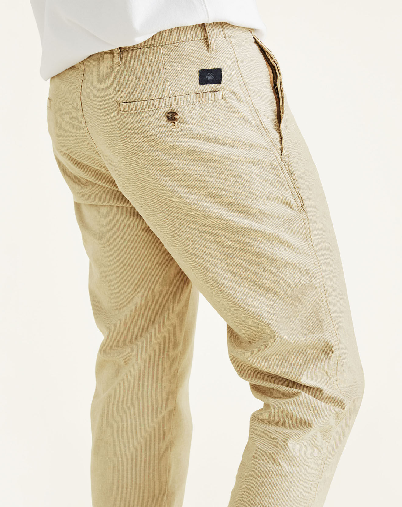 Dockers Pantalon chino Alpha Icon Tapered à rayures beige/blanc