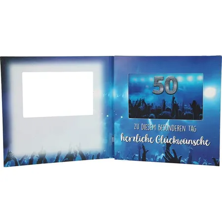 Depesche 3D Klappkarte mit Musik und Licht, Glückwunsch-Karte zum 50. Geburtstag