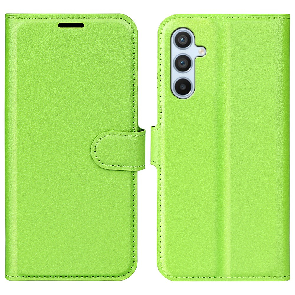 Samsung Galaxy A54 5G Leder Tasche Flip Cover Litchi Look - Grün