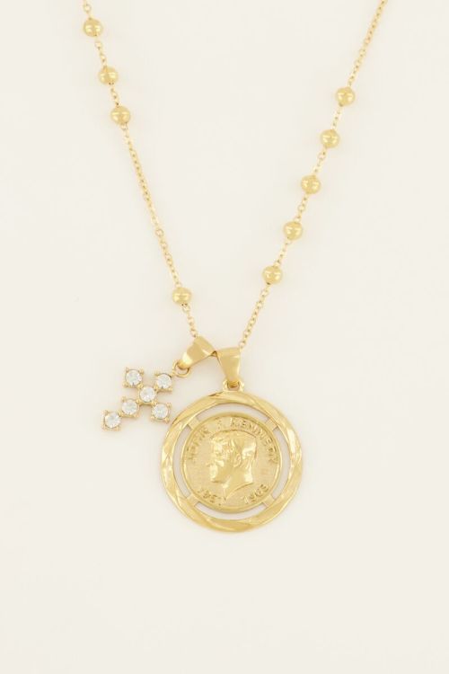 Bold Spirit ketting met munt & kruis