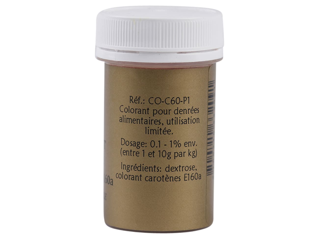 Colorant alimentaire en poudre orange carotène - hydrosoluble - 10 g - Selectarôme