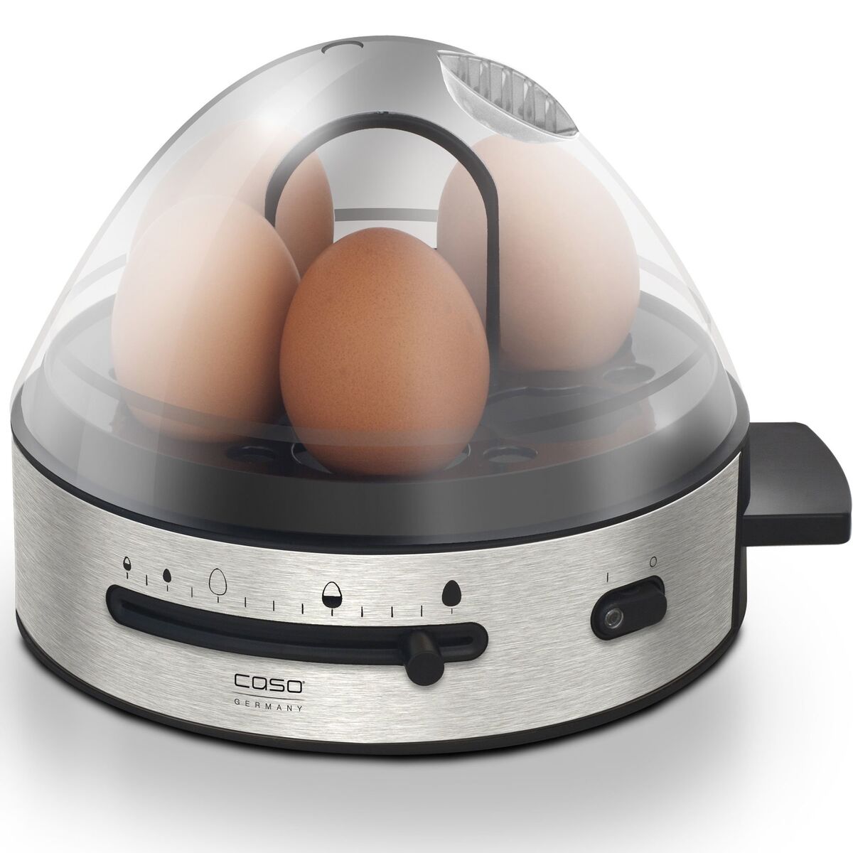 E7 Eggekoker, 7 egg, Stål/Svart