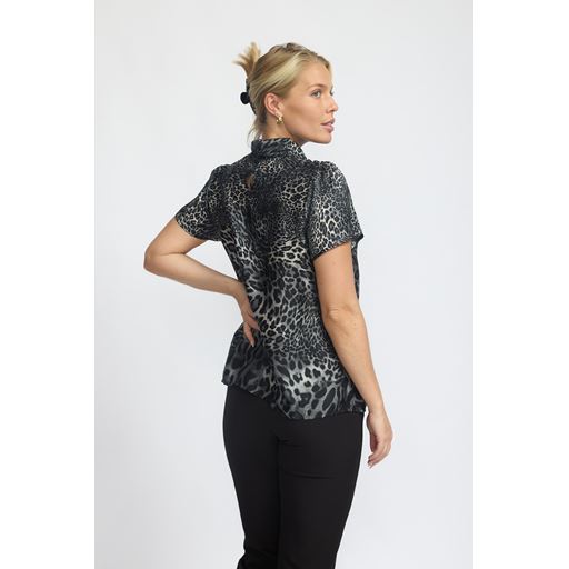2-Biz Florence Bluse, Black Leo, XXL