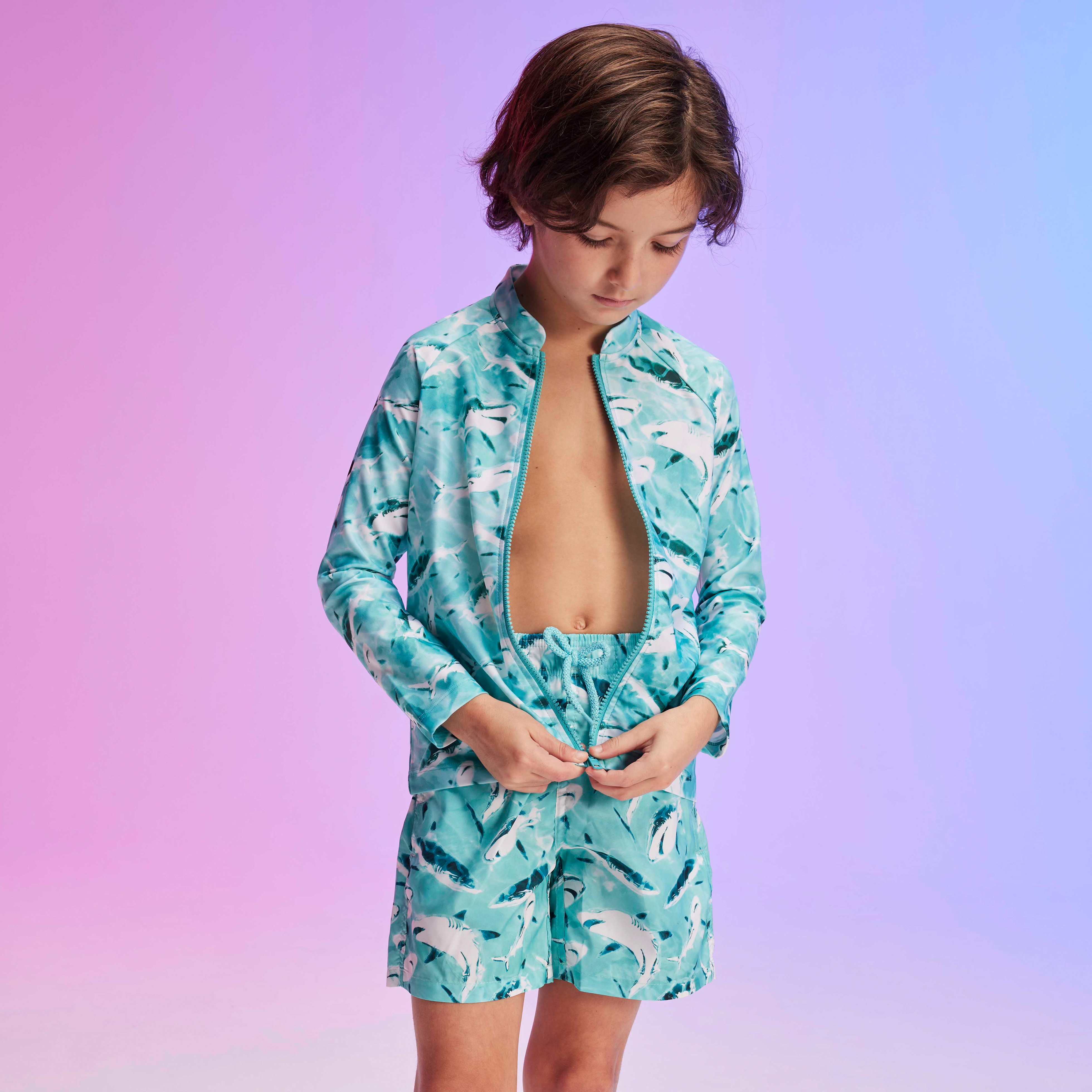 T-shirt Anti UV Manches Longues Enfant Requins