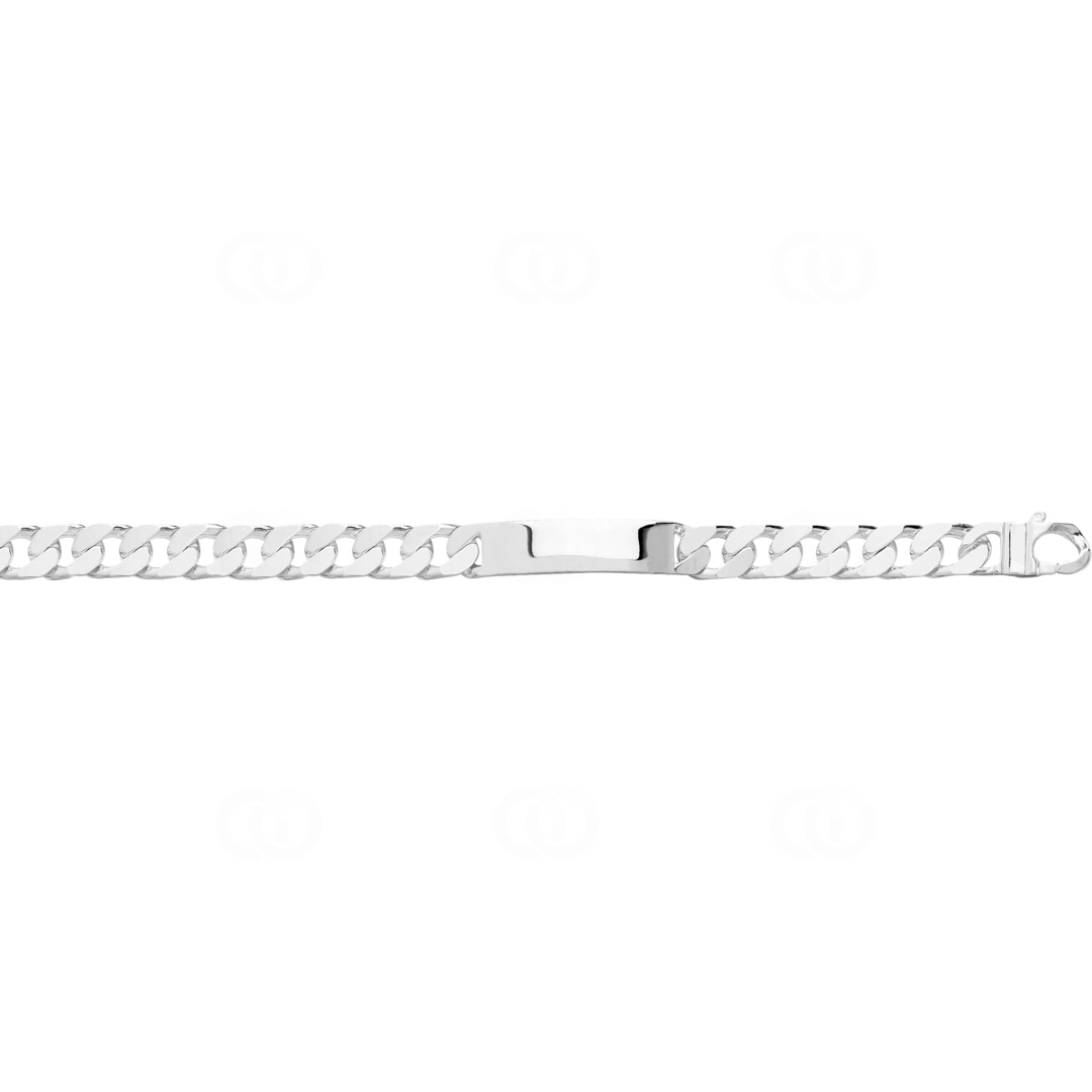 Gravurarmband Panzer 4-seitig 925 Silber rhodiniert 11.0mm