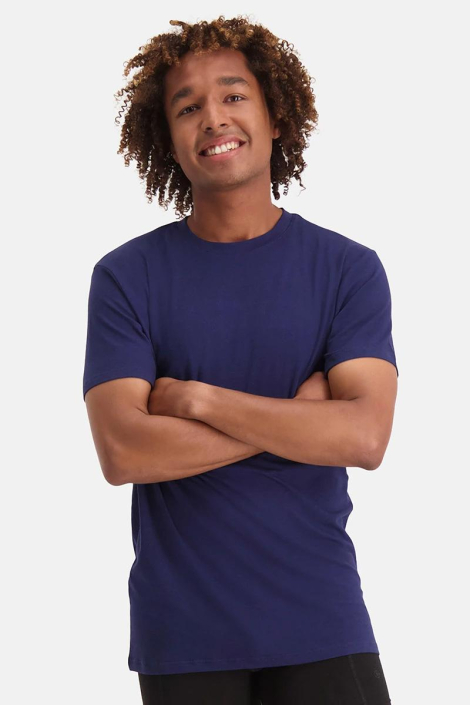 Bamboo basics blauwe heren t-shirt