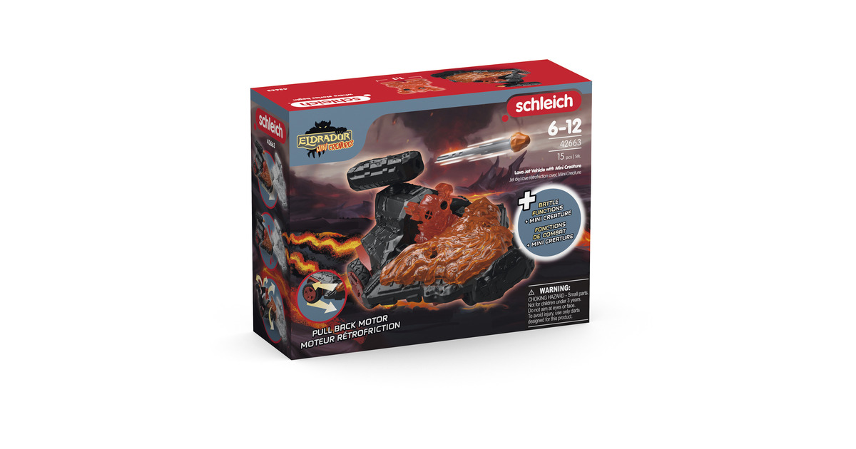 SchleichEldrador - Lava-straalvoertuig met Mini Creature speelfiguur  (42663)