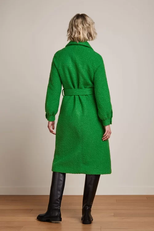 King Louie Rachel Memphis bouclé jas in very groen