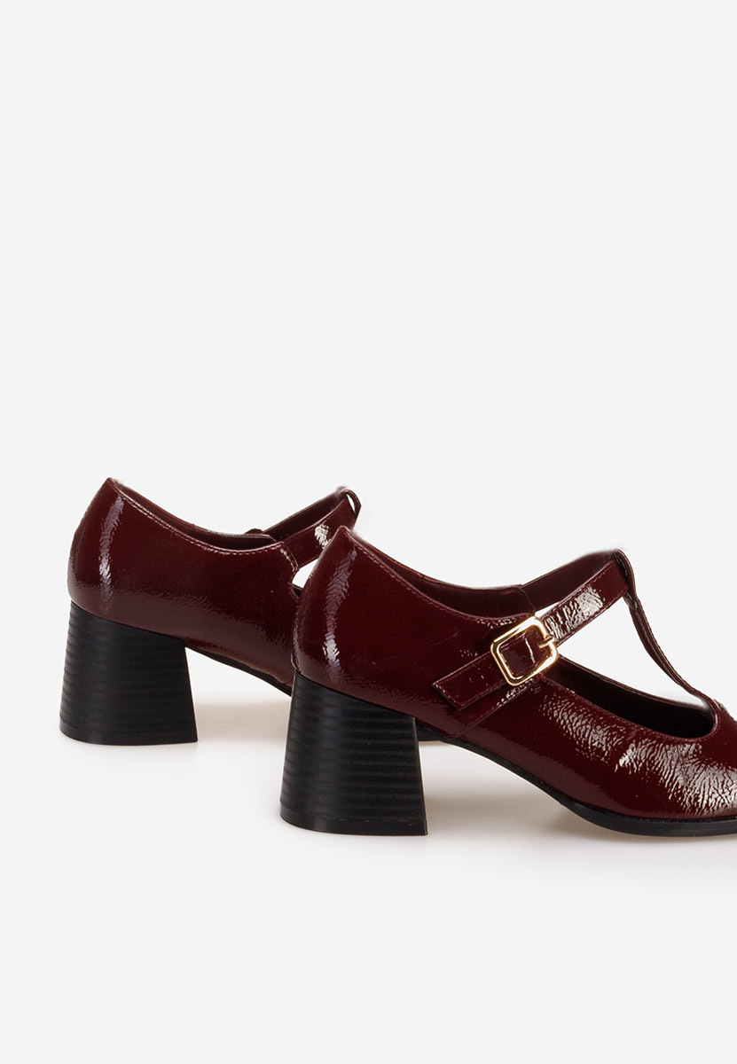Chaussures à talon moyen bordeaux Vesita V2