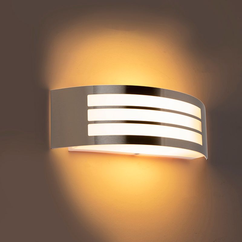 Moderne wandlamp staal RVS IP44 - Sapphire Deluxe