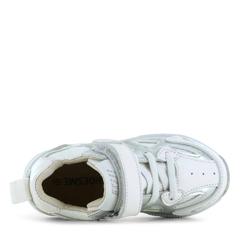 Shoesme zilveren sneaker Leer, Mesh | Meisjes schoenen