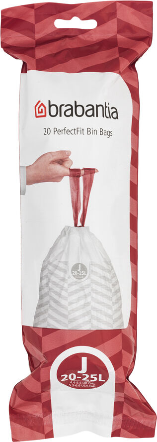 Brabantia Affaldspose J 20 - 25 Ltr 20 stk White
