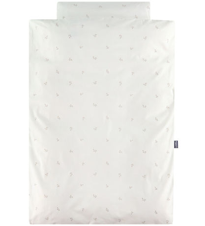 Nørgaard Madsens Bettwäsche - Junior - Weiß m. Beige Blätter