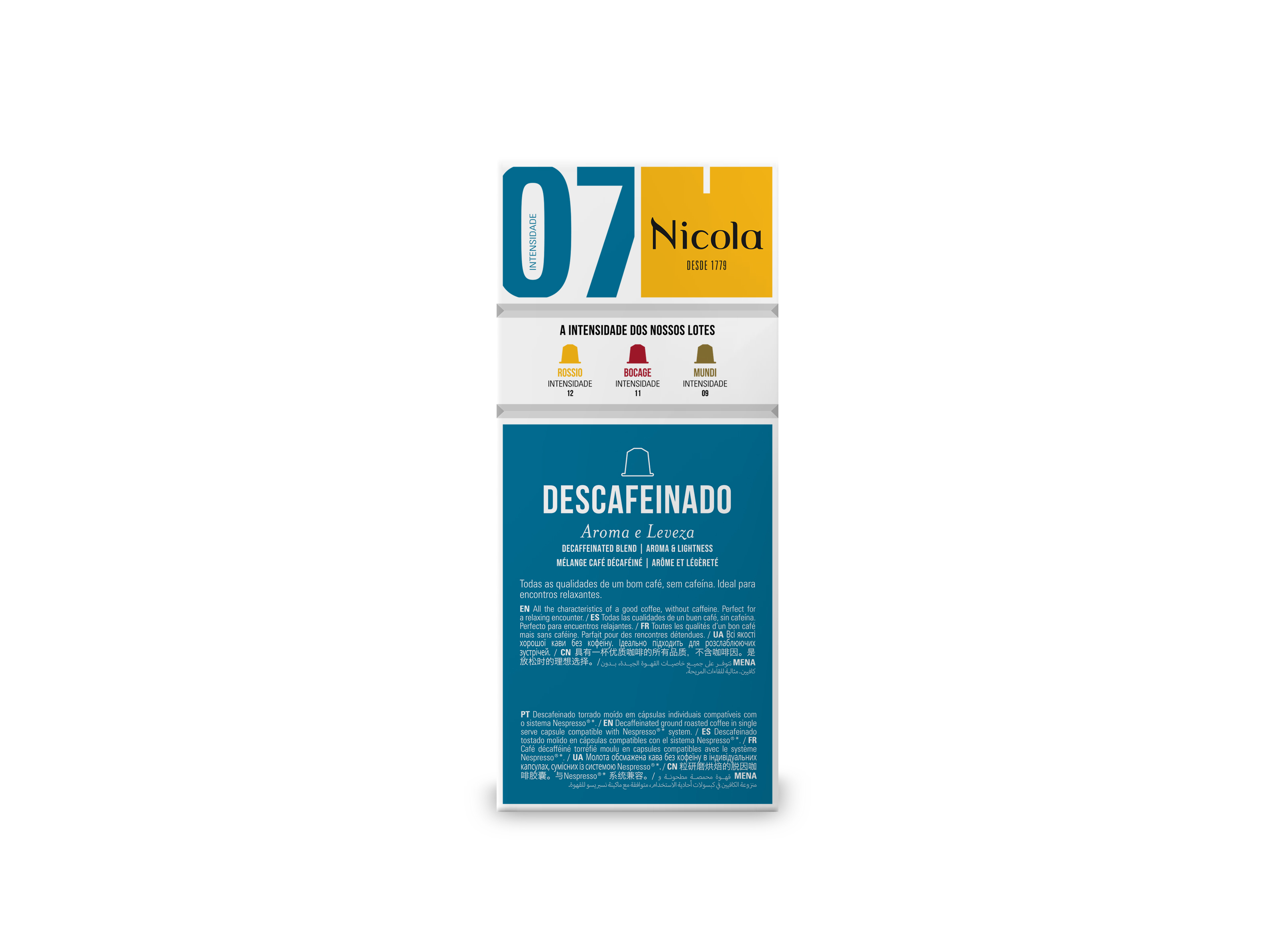 CÁPSULAS NICOLA NSP DESCAFEINADO 10 UNID