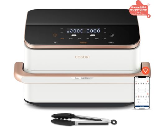 COSORI - Friteuse à air chaud Dual Blaze Twinfry Chef Edition - coloris blanc