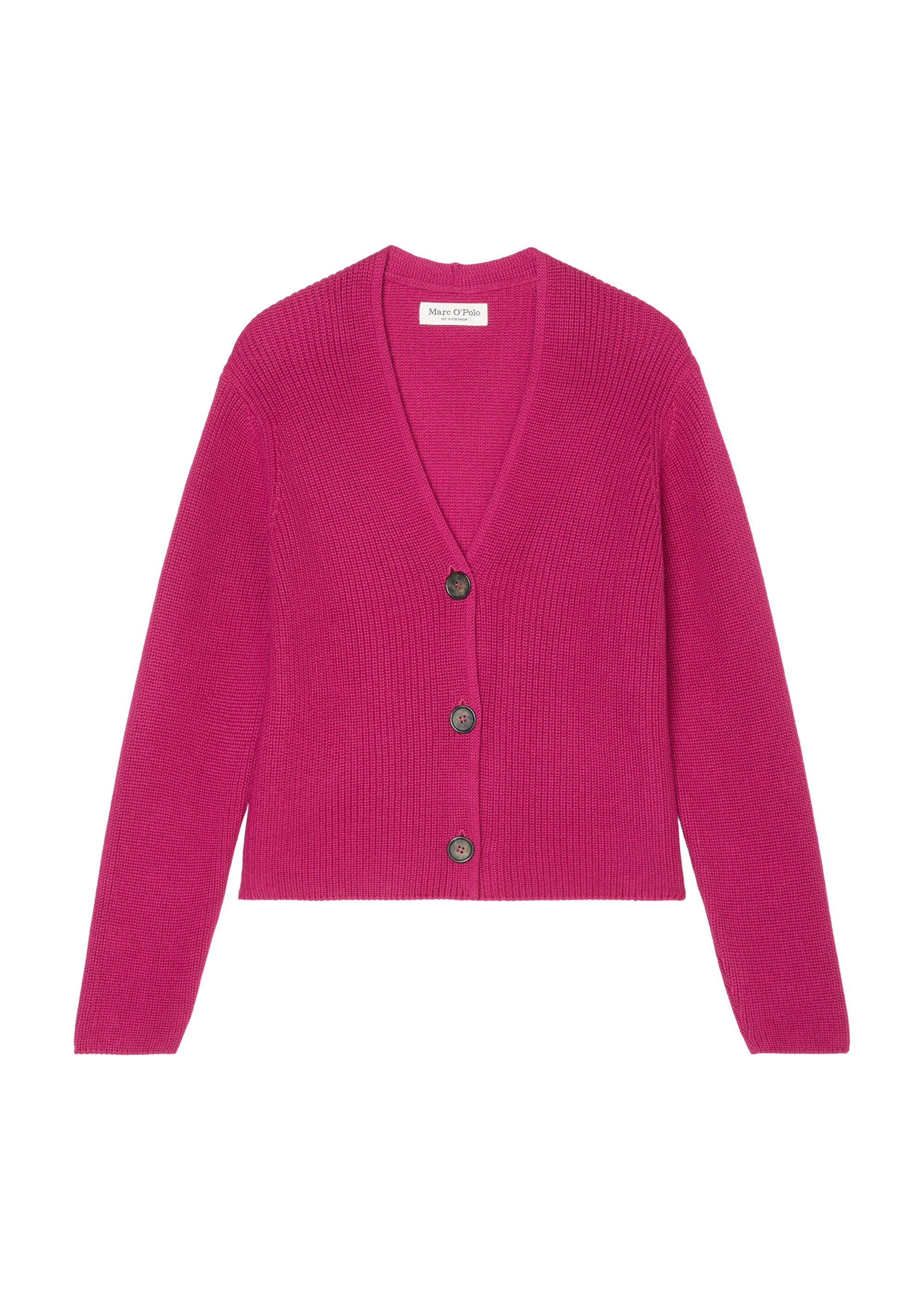 V-Neck-Cardigan relaxed cropped aus Heavy-Weight-Organic-Cotton