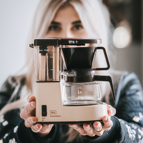 Aromaboy®|Filterkaffeemaschine Beige-Braun