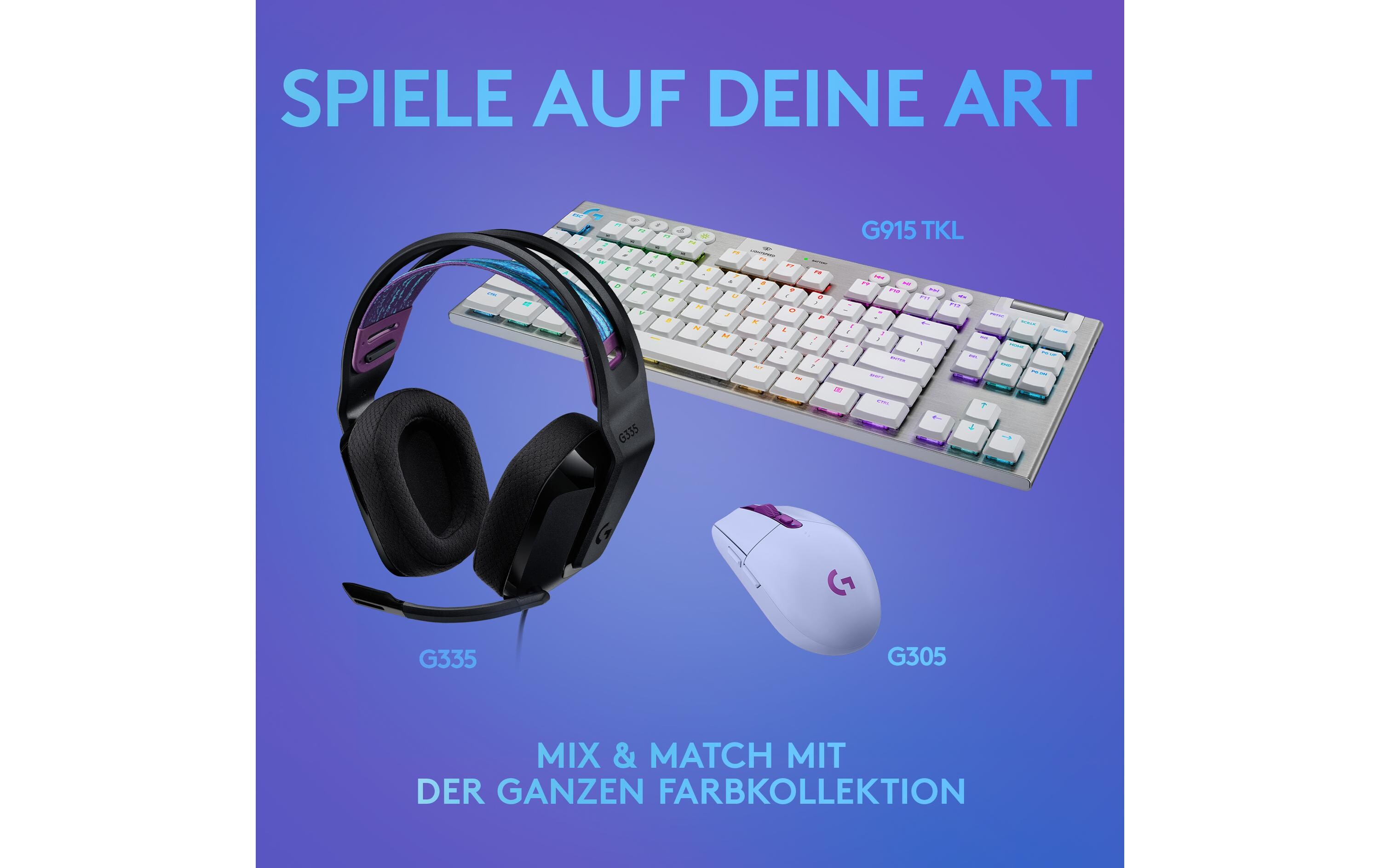 Headset G335 Gaming SchwarzKomfortables Gaming-Headset für PC und Spielkonsolen