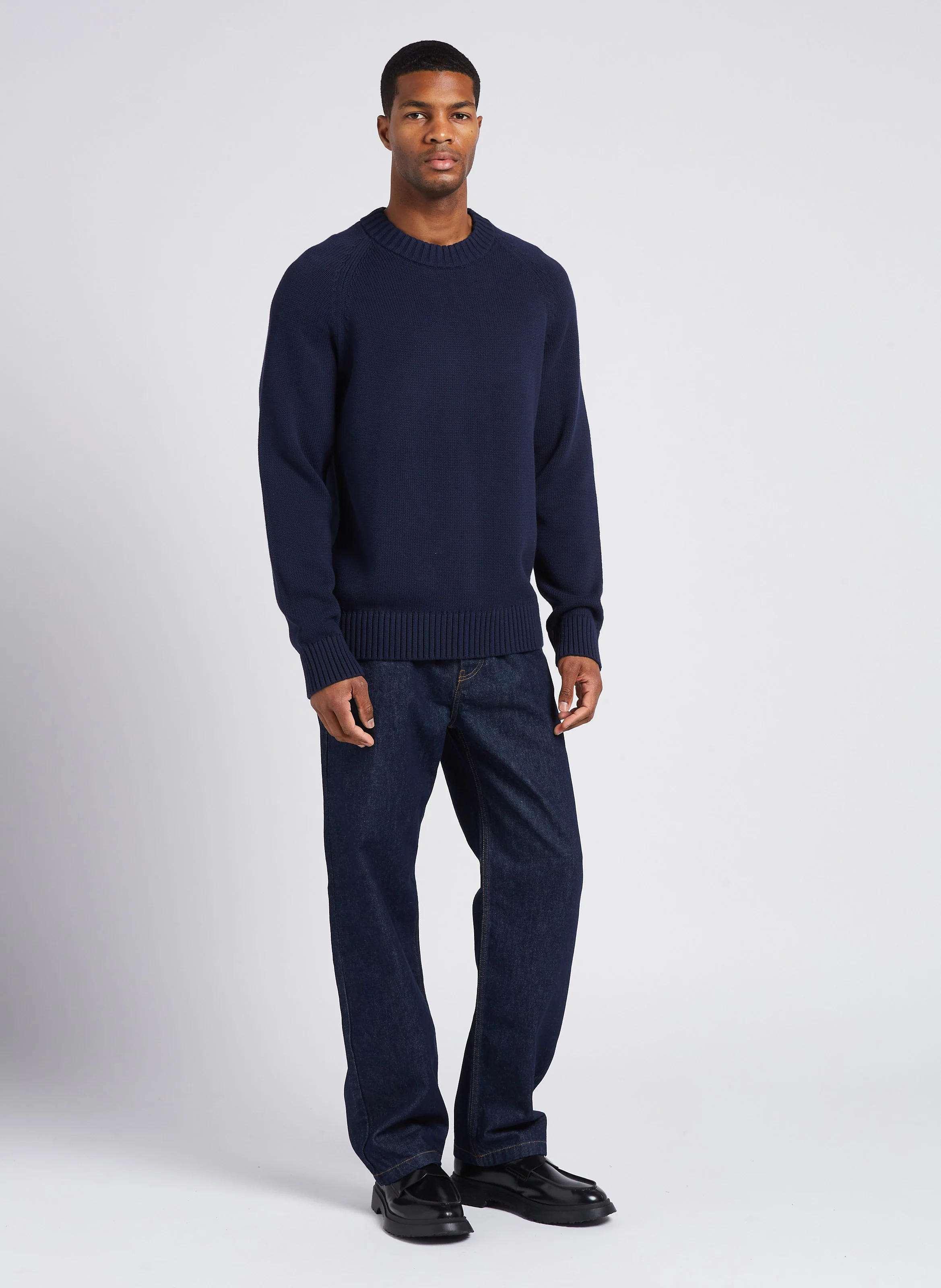 CALPH - Jean droit en coton stretch | Bleu
