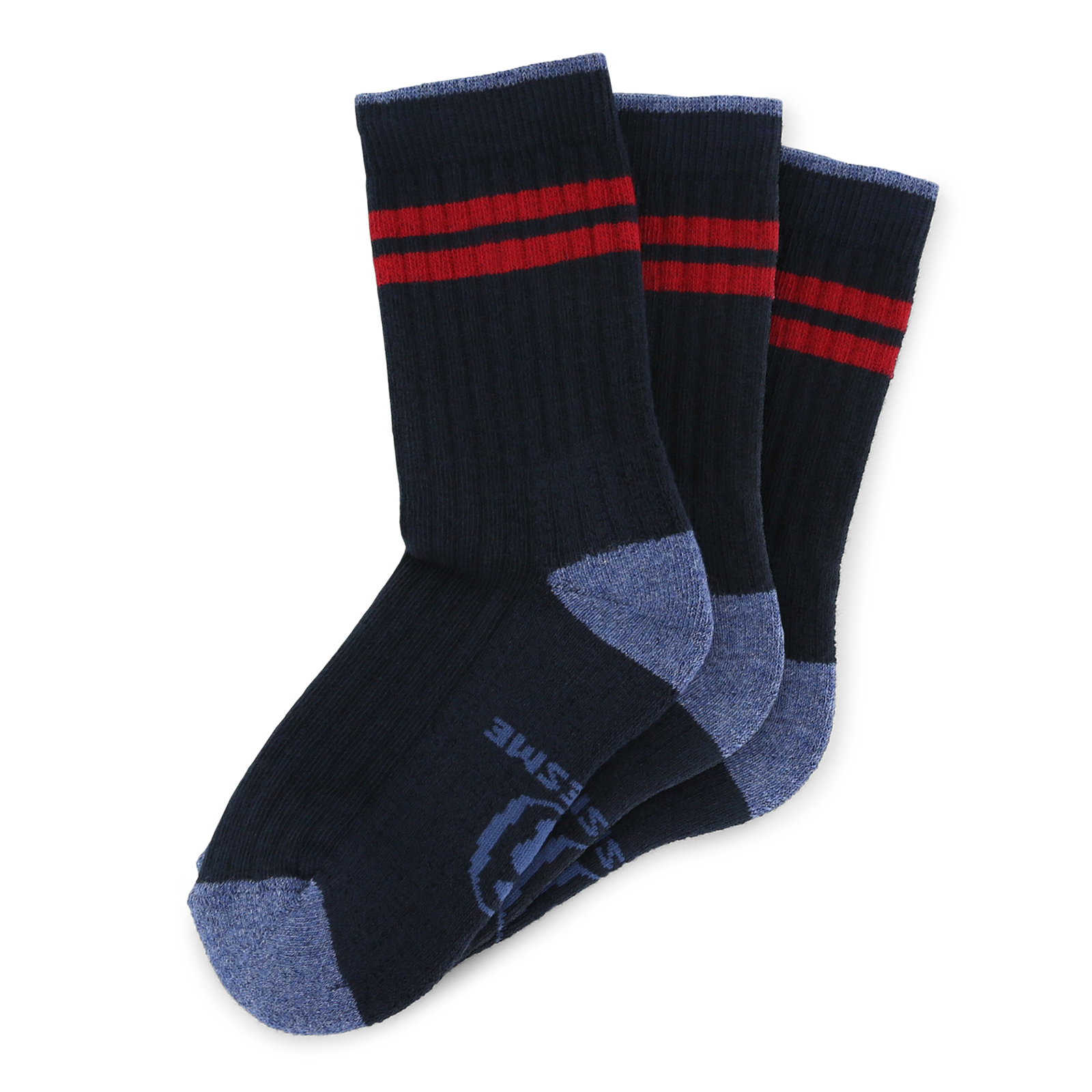 Shoesme blaue Socke mit roten Streifen