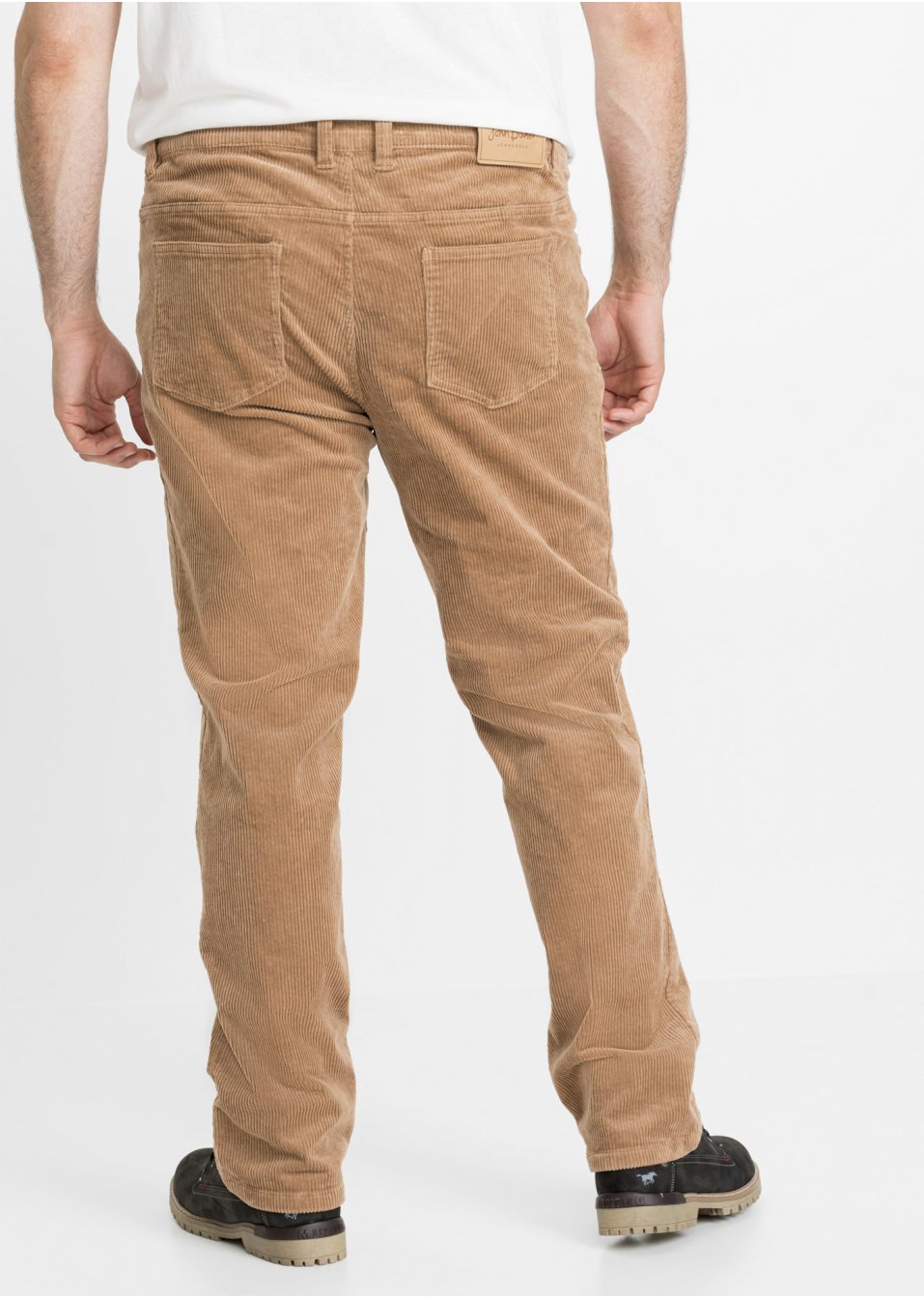 Pantalon velours côtelé extensible Classic Fit, Tapered