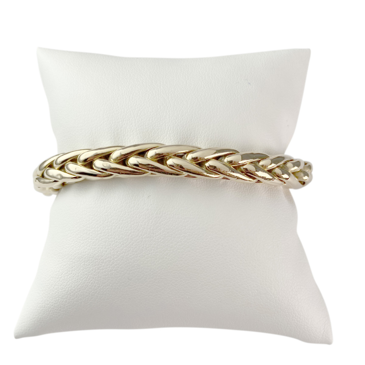 Bracelet d'occasion or 750 jaune maille palmier 18 cm