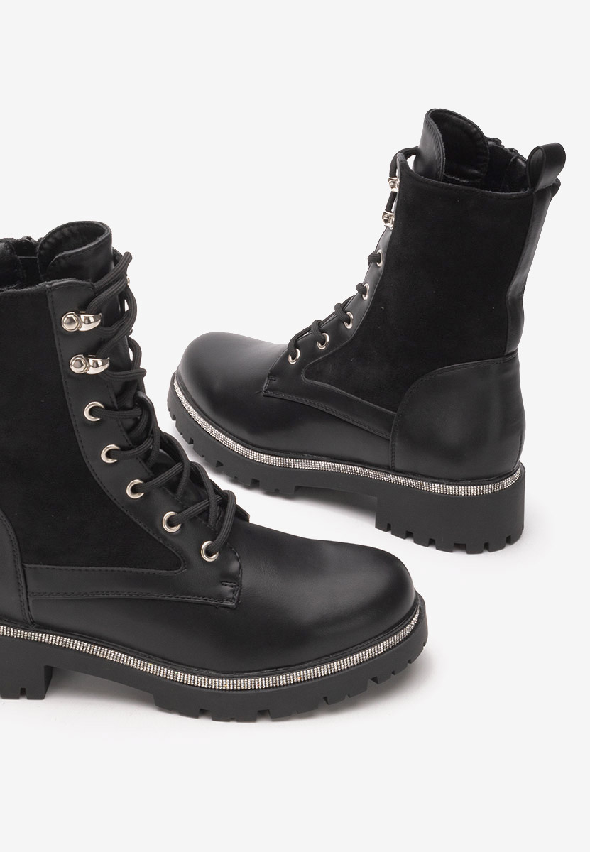 Bottines à lacets femme noirs Jordia