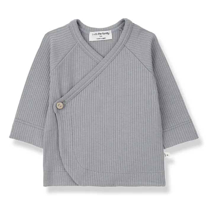 1+ in the family T-shirt Cache-Cœur Elodie | Gris galet