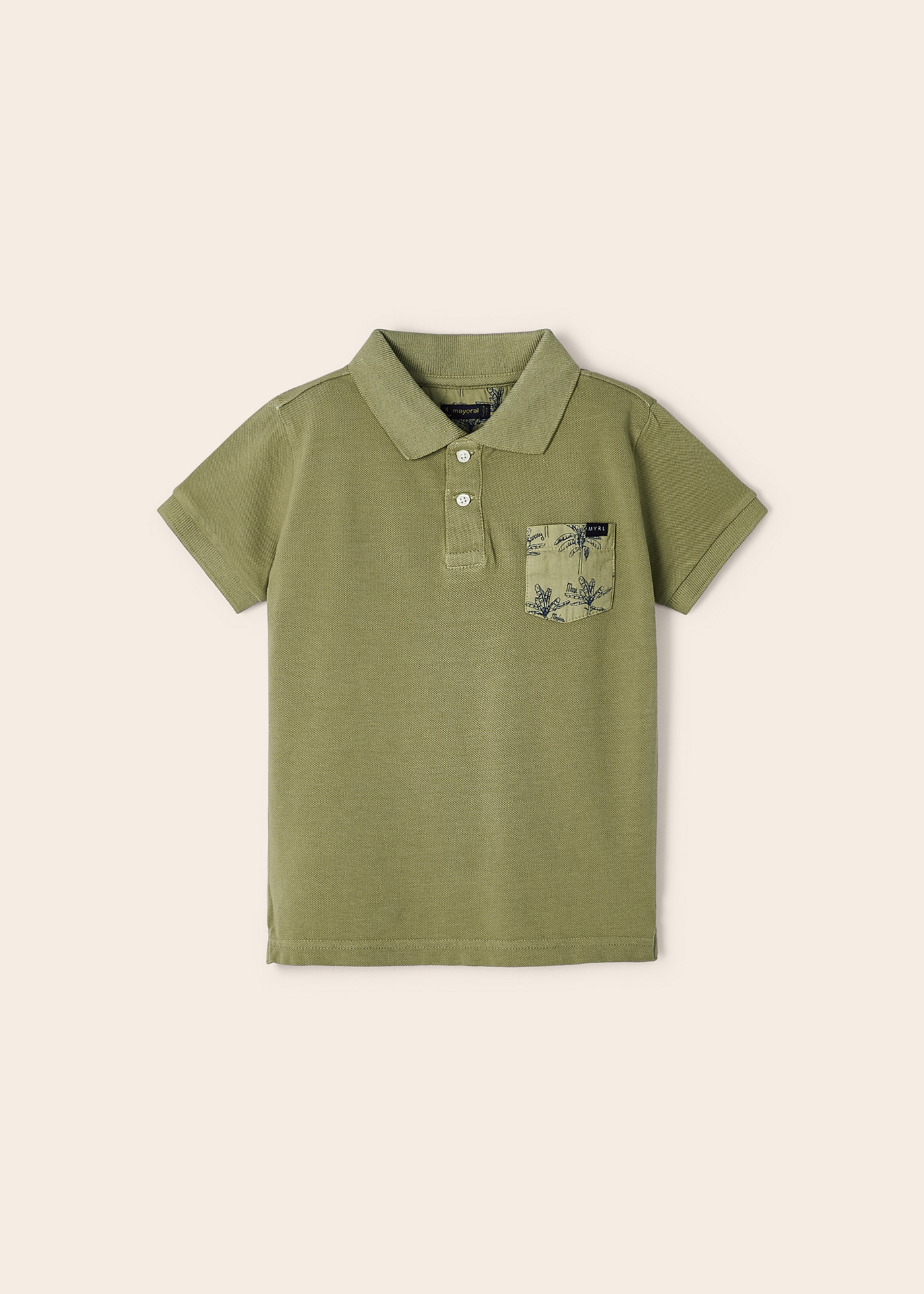 Camisa polo de algodão de manga curta para meninos