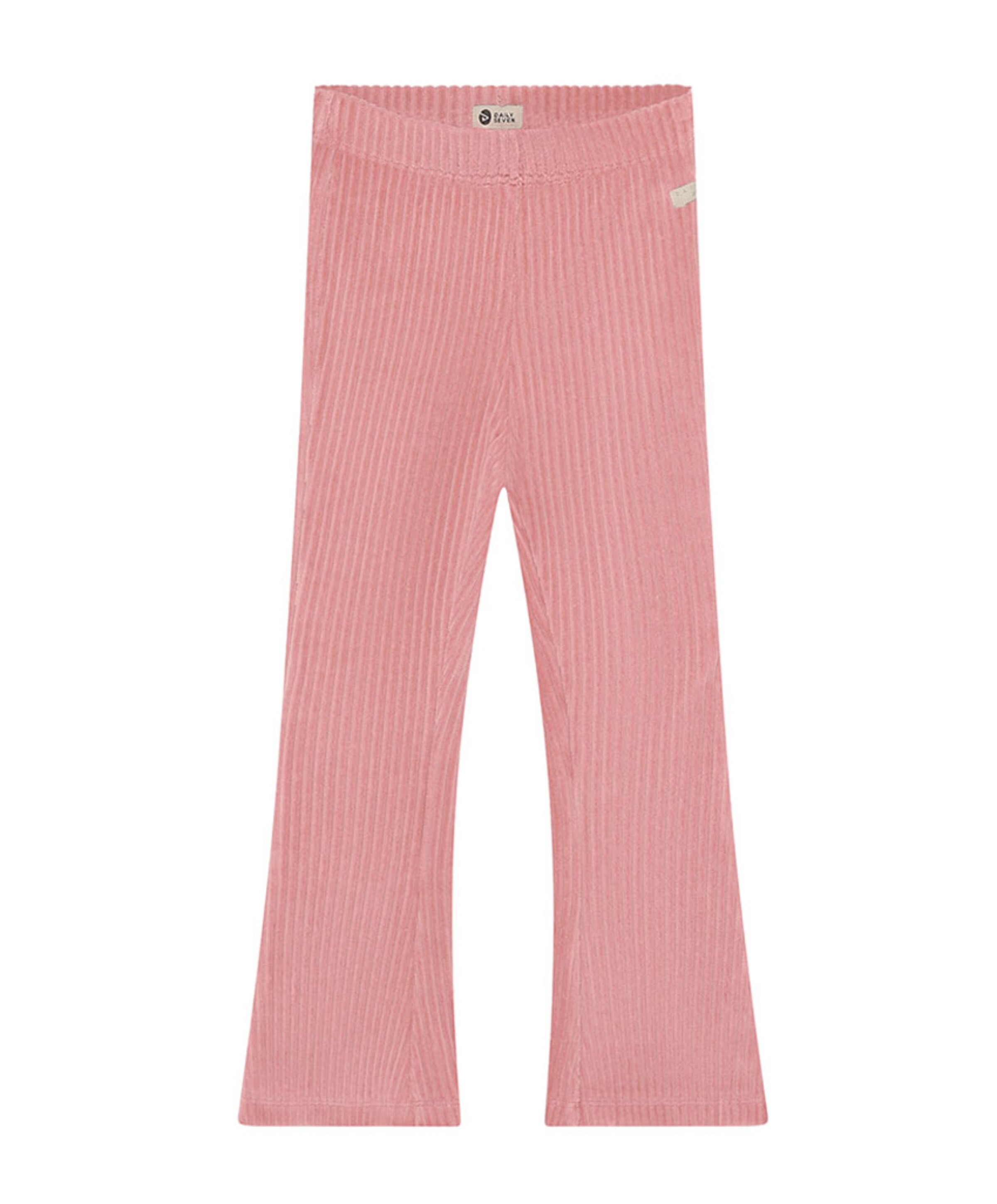 Daily7 Flared Velvet meisjes broek roze