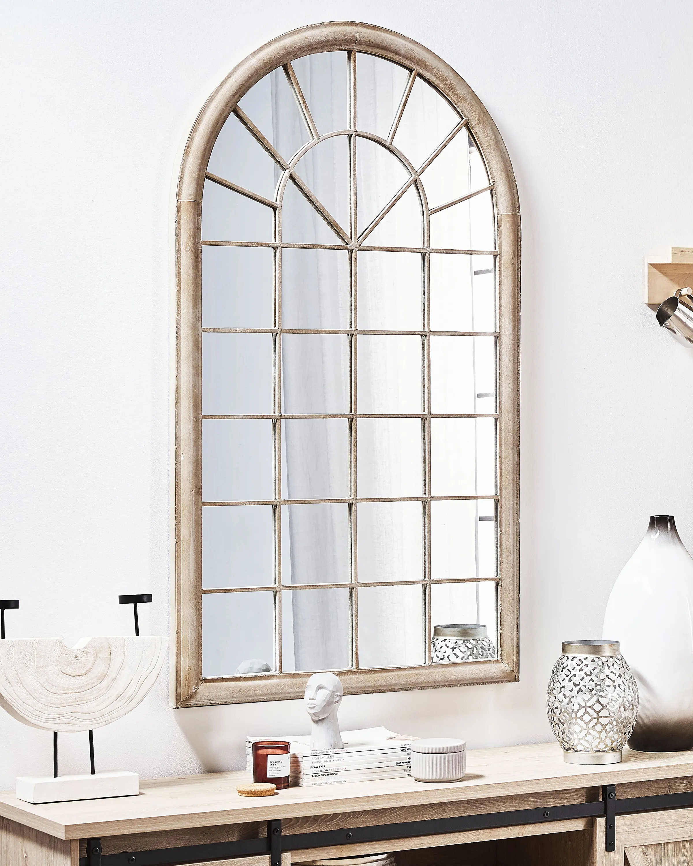 Wandspiegel TREVOL 77 cm 130 cm Metaal Beige