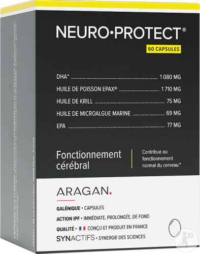 Aragan Synactifs Neuroprotect Fonctionnement Cérébral Oméga 3 60 Capsules