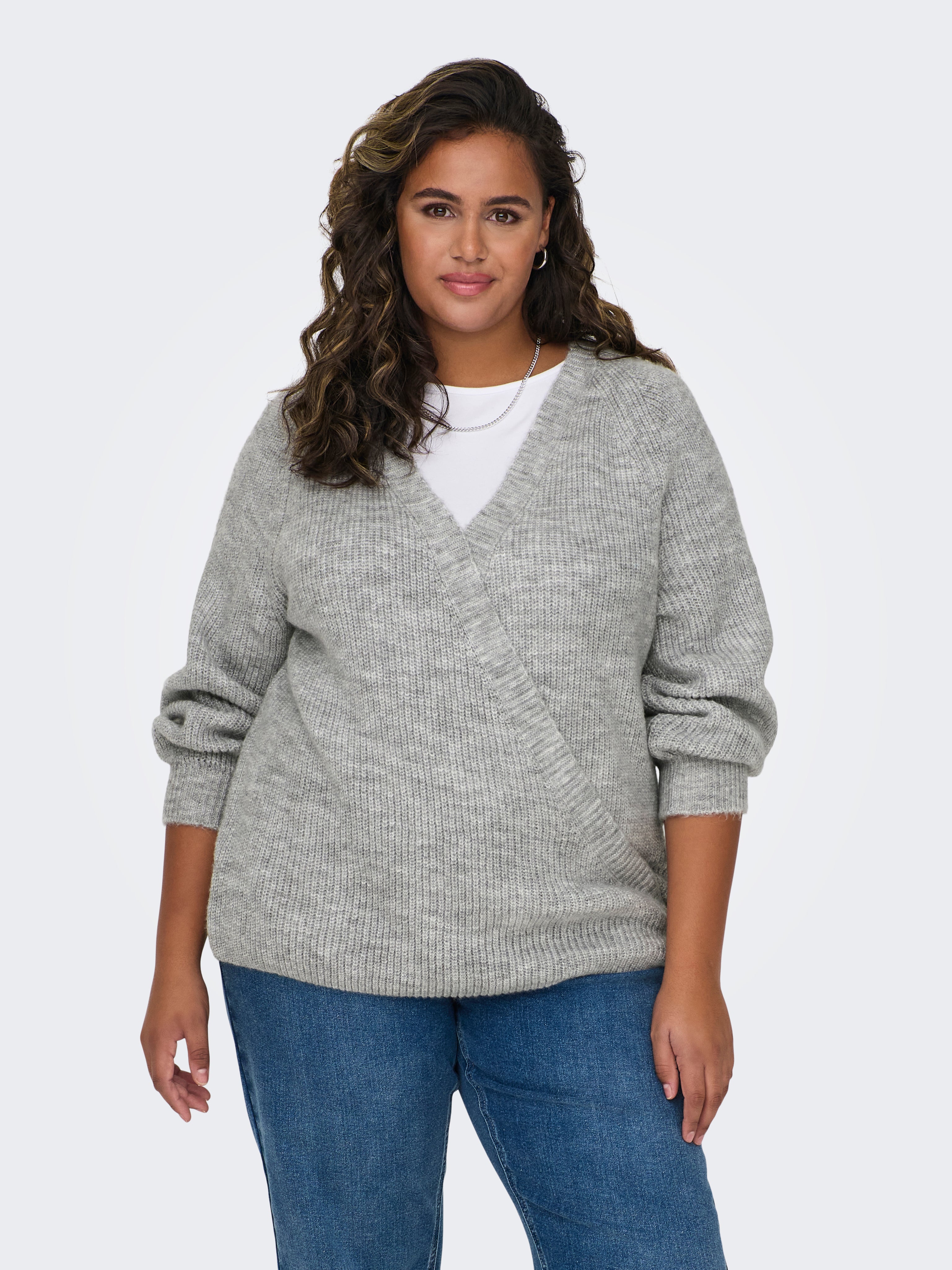 CARJADEI Strickjacke Medium Grey Melange